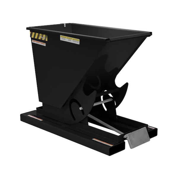 Light Duty Self-Dump Hopper .25 Cubic Yard 2000 lb Black Semi Gloss